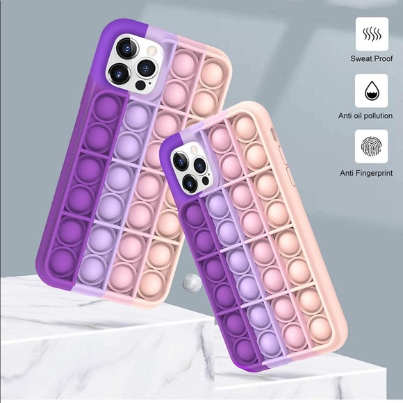 Fidget Toy IPHONE 12 Case Purple Size 6.1” - Picture 3 of 9